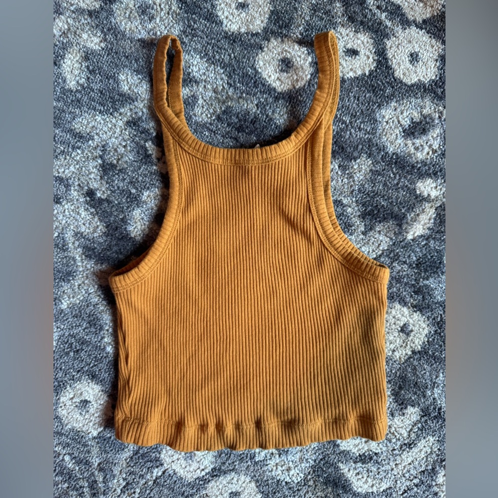 Spell Ribbed Amber Tank Top